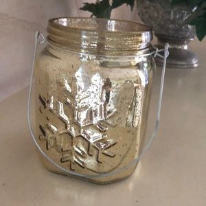 Large mercury glass vase/candle holder/container